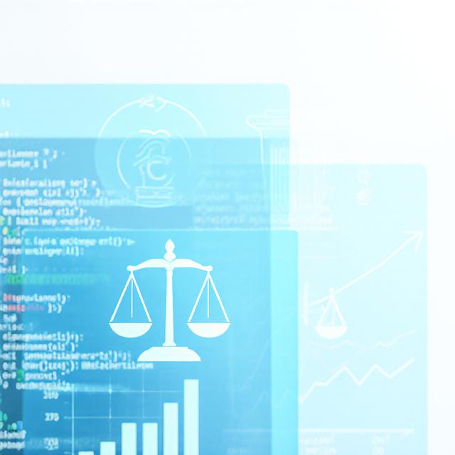 Abstract representation of financial legal compliance and digital contracts